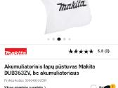 Lapų pūstuvas Makita Dub363zv - nuotraukos Nr. 2