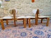 Vintažinės mid century ąžuolo masyvo kėdės - nuotraukos Nr. 2