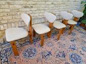 Vintažinės mid century ąžuolo masyvo kėdės - nuotraukos Nr. 12