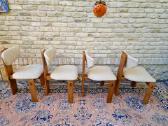Vintažinės mid century ąžuolo masyvo kėdės - nuotraukos Nr. 14