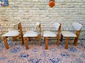 Vintažinės mid century ąžuolo masyvo kėdės - nuotraukos Nr. 17