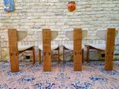Vintažinės mid century ąžuolo masyvo kėdės - nuotraukos Nr. 19