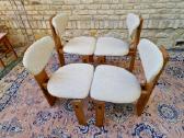 Vintažinės mid century ąžuolo masyvo kėdės - nuotraukos Nr. 22