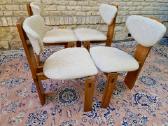 Vintažinės mid century ąžuolo masyvo kėdės - nuotraukos Nr. 29