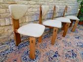 Vintažinės mid century ąžuolo masyvo kėdės - nuotraukos Nr. 30