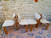 Vintažinės mid century ąžuolo masyvo kėdės - nuotraukos Nr. 31