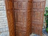 Vintažinė rankų darbo tikmedžio masyvo širma - nuotraukos Nr. 14