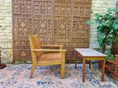 Vintažinis mid century "safari"st. odinis fotelis - nuotraukos Nr. 24