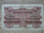 1916 metų 10 Ost rubliai Lietuva Lenkija Vokietija - nuotraukos Nr. 2