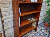 Vintažinė mid century deginto ąžuolo knygų lentyna - nuotraukos Nr. 4