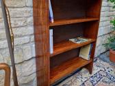 Vintažinė mid century deginto ąžuolo knygų lentyna - nuotraukos Nr. 6