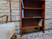 Vintažinė mid century deginto ąžuolo knygų lentyna - nuotraukos Nr. 10