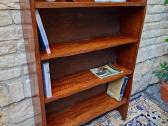 Vintažinė mid century deginto ąžuolo knygų lentyna - nuotraukos Nr. 14