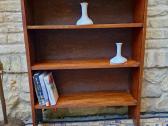 Vintažinė mid century deginto ąžuolo knygų lentyna - nuotraukos Nr. 22