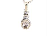 14k pakabukas su grandinėle, 0,62 ct briliantai - nuotraukos Nr. 4