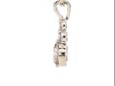 14k pakabukas su grandinėle, 0,62 ct briliantai - nuotraukos Nr. 6