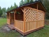 Erdvi medinė pavėsinė 4x6 m (24 m²) – su montavimu - nuotraukos Nr. 4
