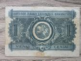 1922 metų 1 laikinasis centas - nuotraukos Nr. 2