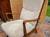 Vintažinis mid century bukmedžio masyvo fotelis - nuotraukos Nr. 14