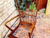 Vintažinis mid century bukmedžio masyvo fotelis - nuotraukos Nr. 20