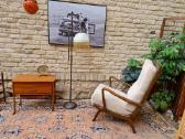 Vintažinis mid century bukmedžio masyvo fotelis - nuotraukos Nr. 31