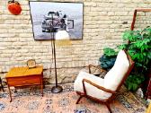 Vintažinis mid century bukmedžio masyvo fotelis - nuotraukos Nr. 34