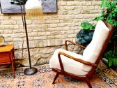 Vintažinis mid century bukmedžio masyvo fotelis - nuotraukos Nr. 37