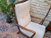 Vintažinis mid century bukmedžio masyvo fotelis - nuotraukos Nr. 35