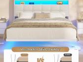 Lova 140x190 cm su LED, Usb/type-c - nuotraukos Nr. 5