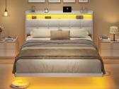 Lova 140x190 cm su LED, Usb/type-c - nuotraukos Nr. 6