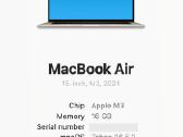 MacBook Air 15" M3 16 GB / 512 SSD - nuotraukos Nr. 3