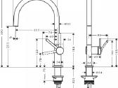 Maišytuvas Hansgrohe Talis M54 72804800 nerūd. pl. - nuotraukos Nr. 7