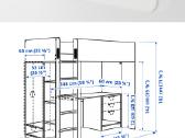 Ikea dviaukštė lova su rasuomoju stalu - nuotraukos Nr. 3