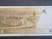 Retas 1991 m. 50 litu banknotas - nuotraukos Nr. 2