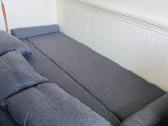 Pilka išskleidžiama sofa-lova - nuotraukos Nr. 2
