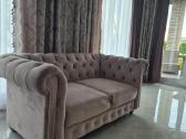 Prabangus Veliūrinis Chesterfield Sofų Komplektas - nuotraukos Nr. 3
