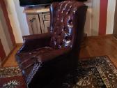 Chesterfield fotelis burdo oda - nuotraukos Nr. 5