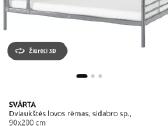 Dviaukštė Ikea lova svarta - nuotraukos Nr. 2