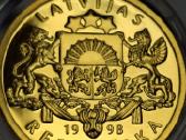 Latvija 1998m 100 latų 16.2g Au999 - 2050€ - nuotraukos Nr. 3