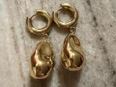 Liquid steel gold auskarai - nuotraukos Nr. 7