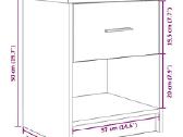 Naktinės spintelės su stalčiumi vidaxl(858768) - nuotraukos Nr. 8