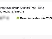 Braun Series 9 Pro+ 9515s barzdaskutė - nuotraukos Nr. 8