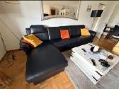 Juoda natūralios odos sofa su motorizuota dalimi - nuotraukos Nr. 2