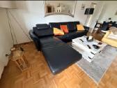 Juoda natūralios odos sofa su motorizuota dalimi - nuotraukos Nr. 3