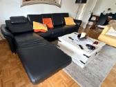 Juoda natūralios odos sofa su motorizuota dalimi - nuotraukos Nr. 5