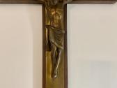Įspūdingas vintažinis kryžius iš bronzos, medžio - nuotraukos Nr. 2