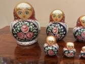 10 dalių matrioškų rinkinys – rožių ornamentai - nuotraukos Nr. 2