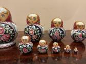10 dalių matrioškų rinkinys – rožių ornamentai - nuotraukos Nr. 3
