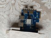 Pcie 1x to 4 Riser Card Pcie To Pcie Adapteris - nuotraukos Nr. 2