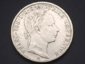 1 florinas 1858m. Austrija sidabras - nuotraukos Nr. 2